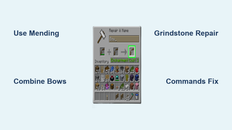 How to Repair a Bow in Minecraft Without anvil